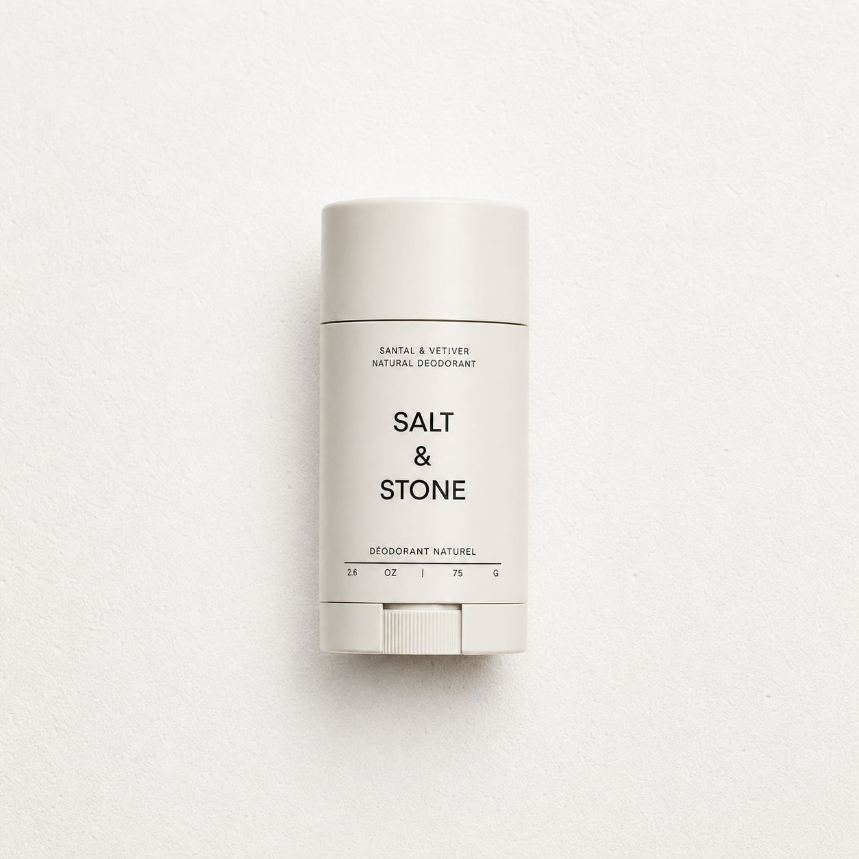 Salt and Stone deodorant laid out on a clean white surface