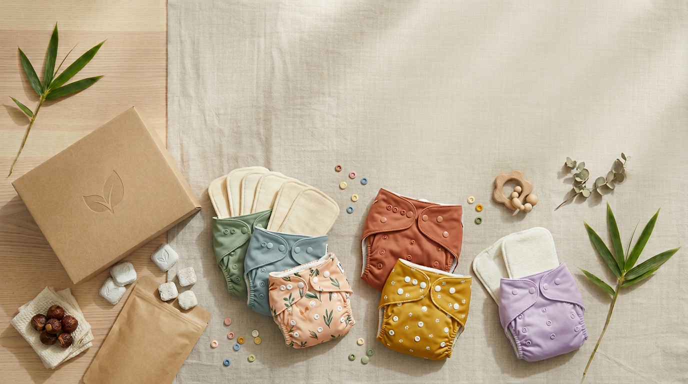 non-toxic cloth diapers and hybrid diaper system for chemical-free diapering from newborn through toddler