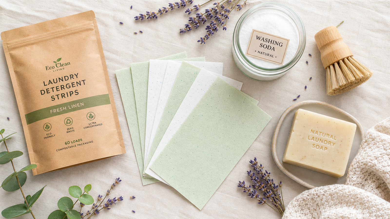 eco friendly laundry detergent strips and zero waste laundry products