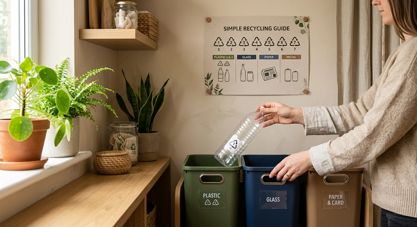 A chart showing plastic resin numbers 1 through 7 with notes on which types are accepted in curbside recycling programs
